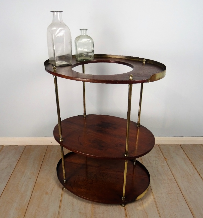 A Campaign Brass-Mounted Mahogany Occasional TableWashstand (9).JPG
